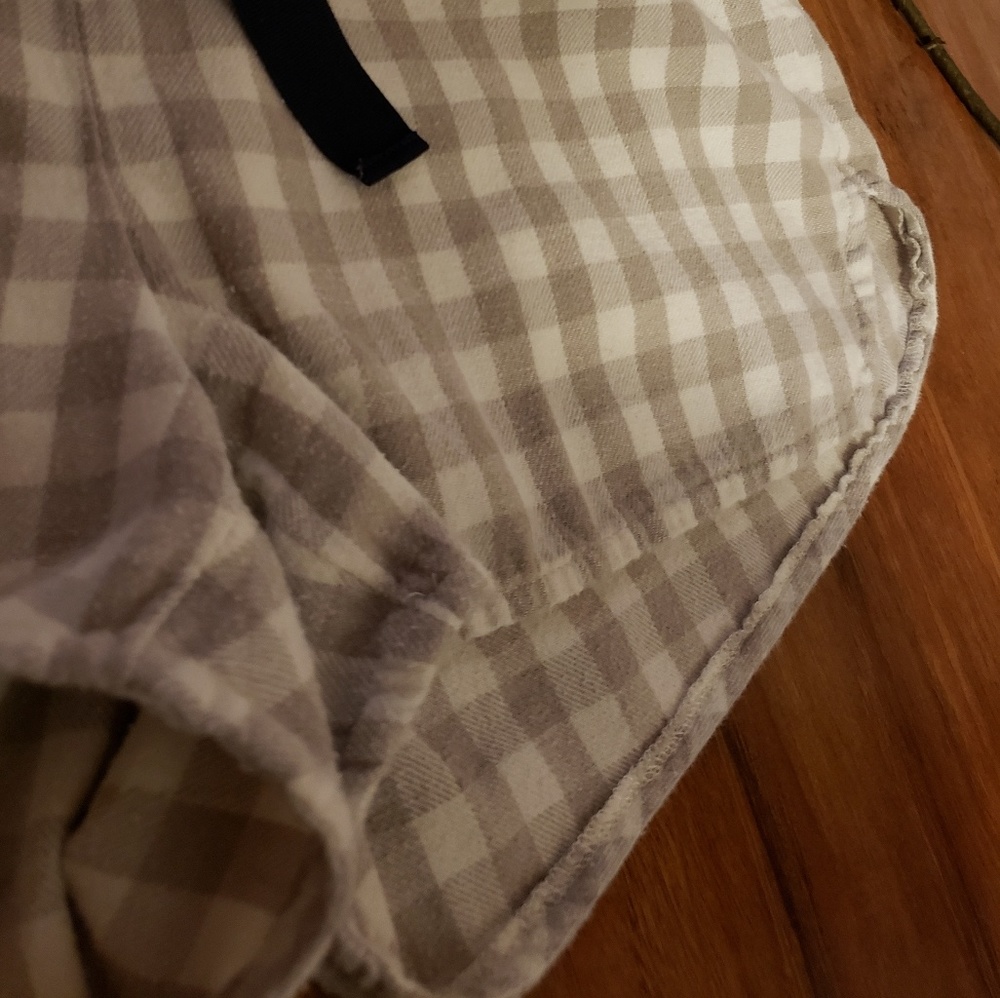 Aerie Pajama Shorts Checkered. Blue Bow. - Picture 4 of 7
